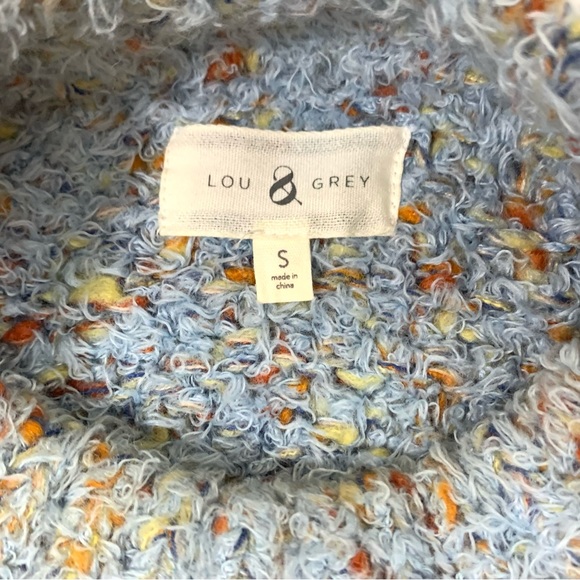 Lou & Grey Women’s Soft Chunky Knit Oversized Turtleneck Sweater Baby Blue Small - Picture 1 of 16